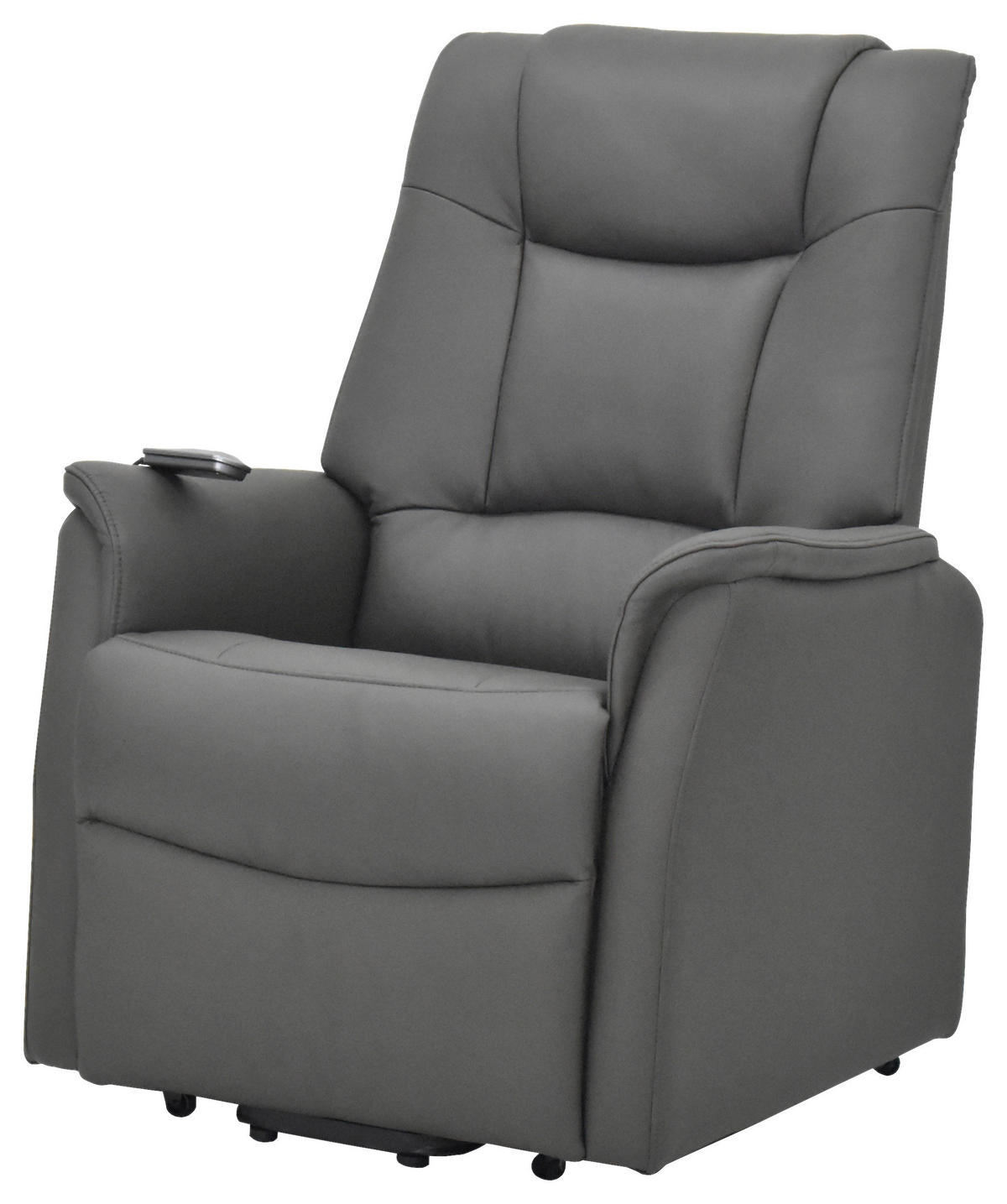 FERNSEHSESSEL  mit Kombination Echtleder/Lederlook beschichtet Dunkelbraun Relaxfunktion, Netzbetrieb, Aufstehhilfe  - Dunkelbraun/Schwarz, KONVENTIONELL, Leder/Textil (82/111/89cm) - Cantus