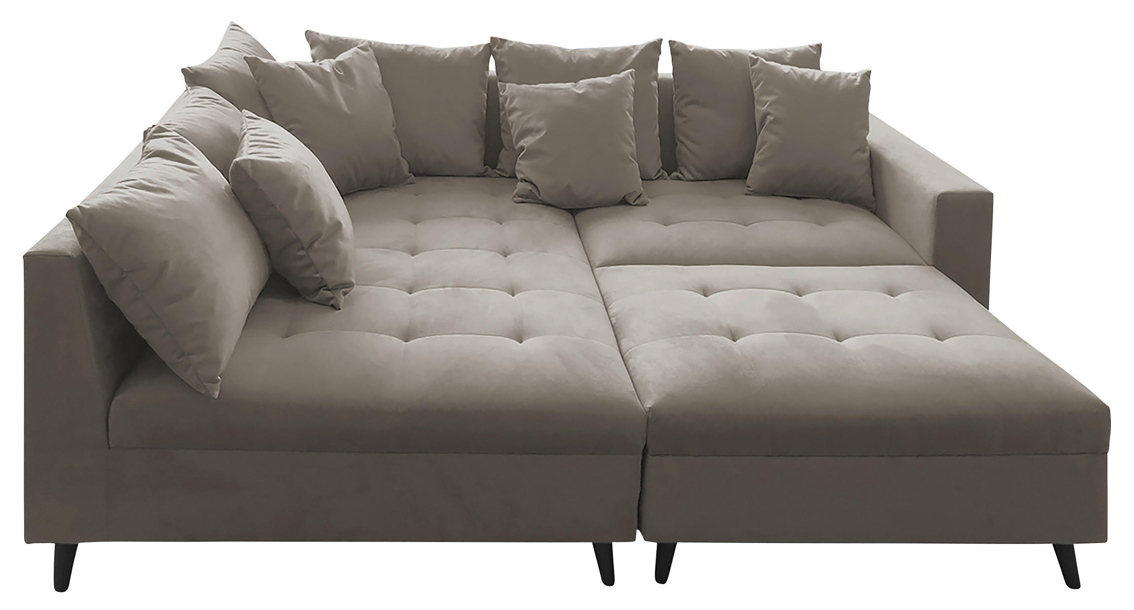 KUTNA GARNITURA tekstil  siva   - siva/crna, Design, tekstil/drvo (174/247cm) - MID.YOU