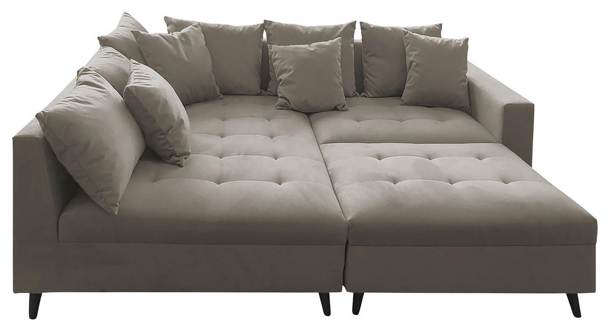 KUTNA GARNITURA tekstil  siva   - siva/crna, Design, tekstil/drvo (174/247cm) - MID.YOU