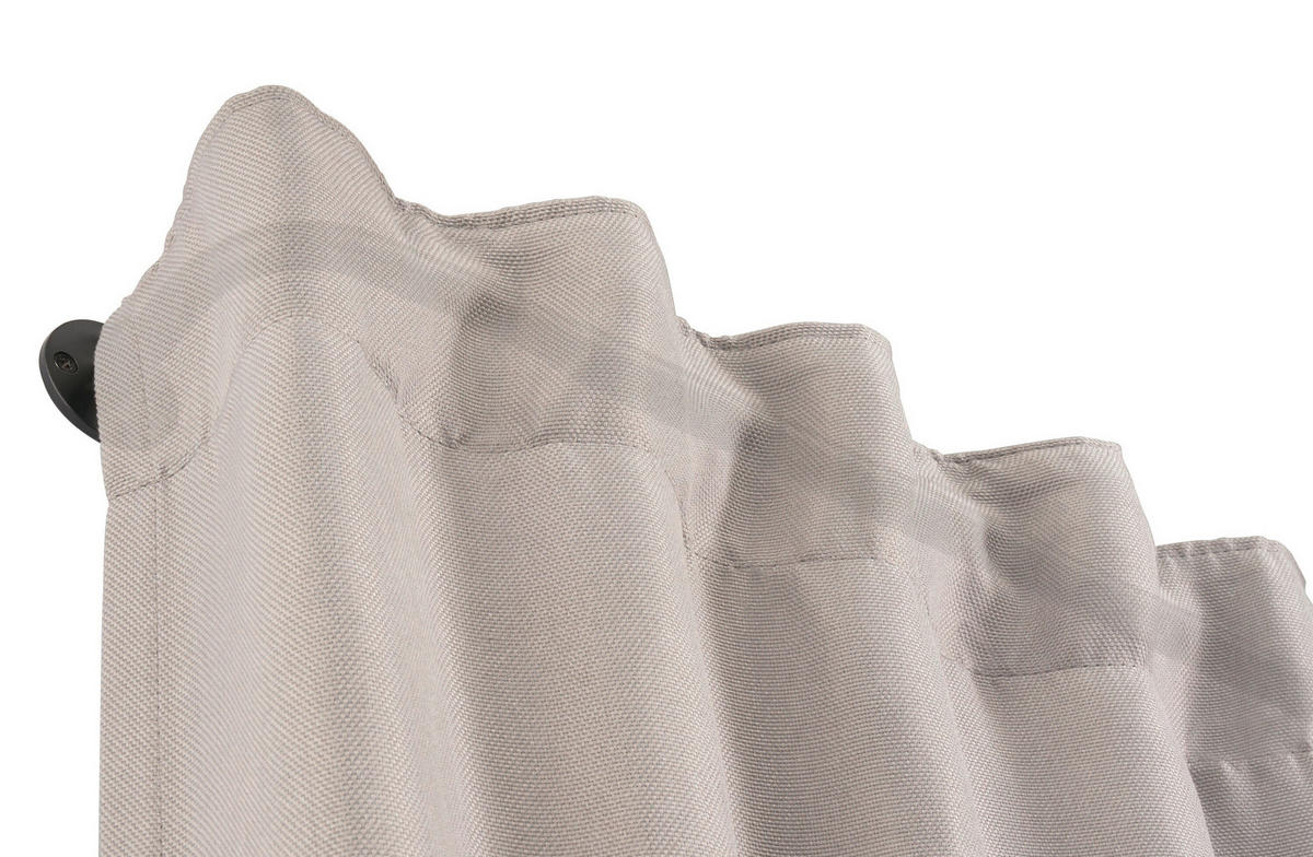 VORHANGSTANGENSET  120 cm  - Schwarz, Design, Metall (120cm)