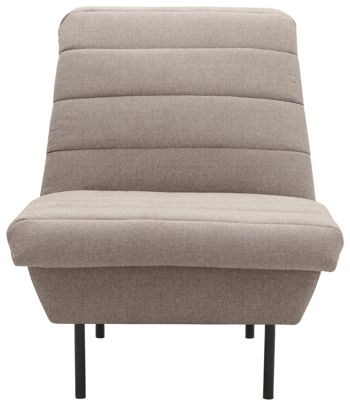 SESSEL in Flachgewebe Braun, Beige  - Beige/Schwarz, Design, Textil/Metall (72/92/103cm) - LOOKS by W.Joop