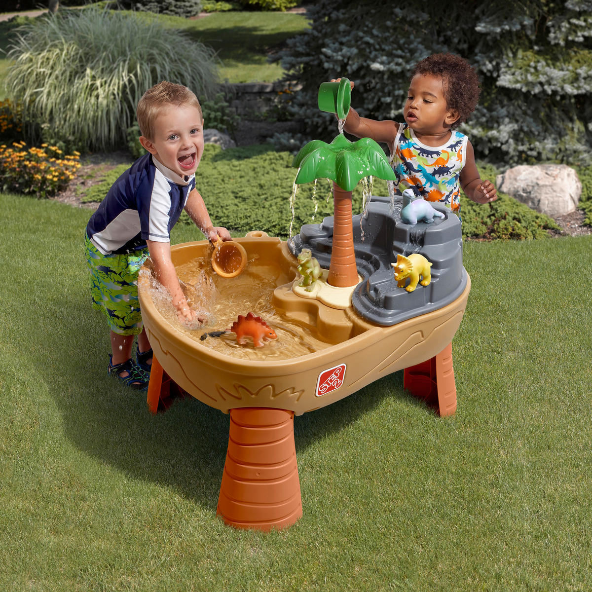 SAND- UND WASSERTISCH  - Braun/Orange, KONVENTIONELL, Kunststoff (74,93/76,2/83,8cm) - Ambia Garden