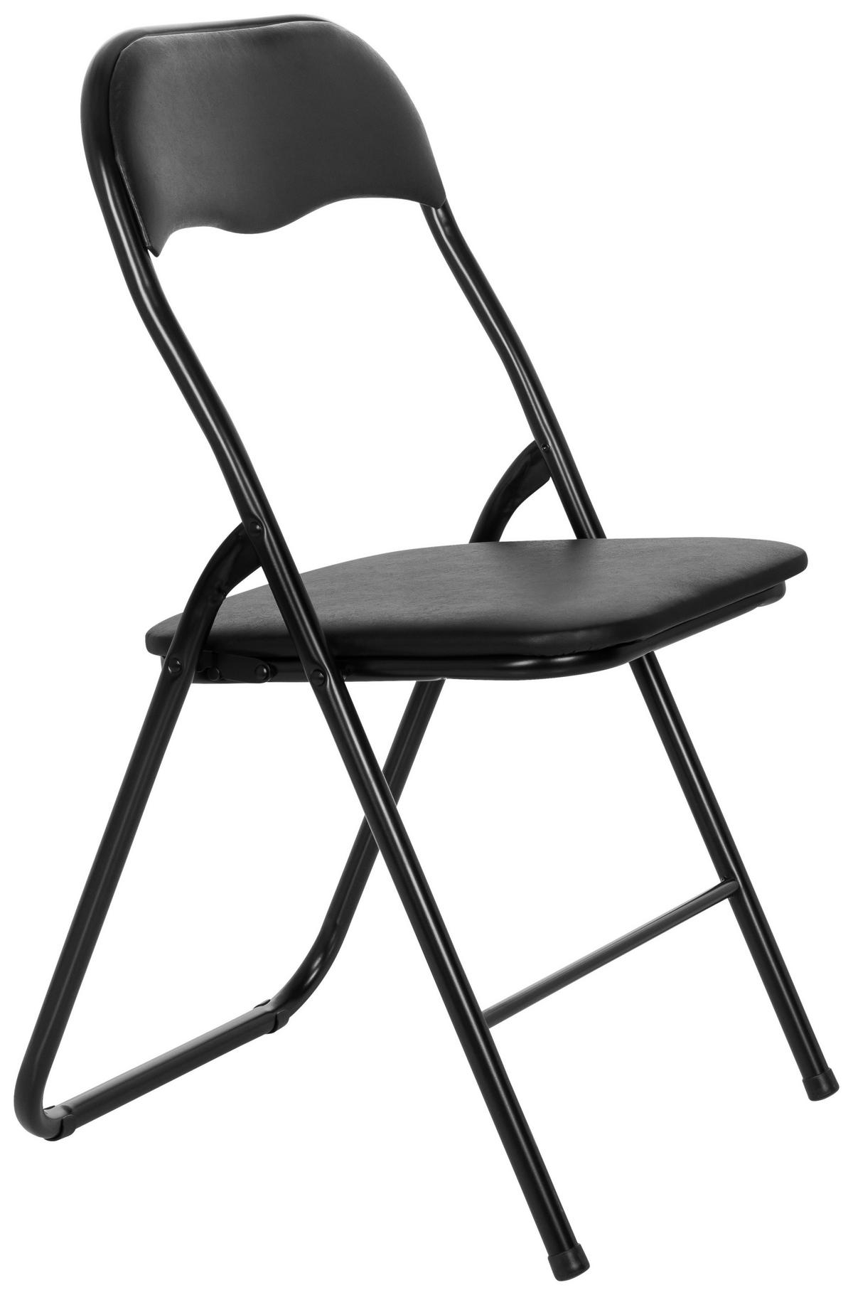 SKLÁDACÍ ŽIDLE, černá - černá, Moderní, kov (44/81/48cm) - MID.YOU