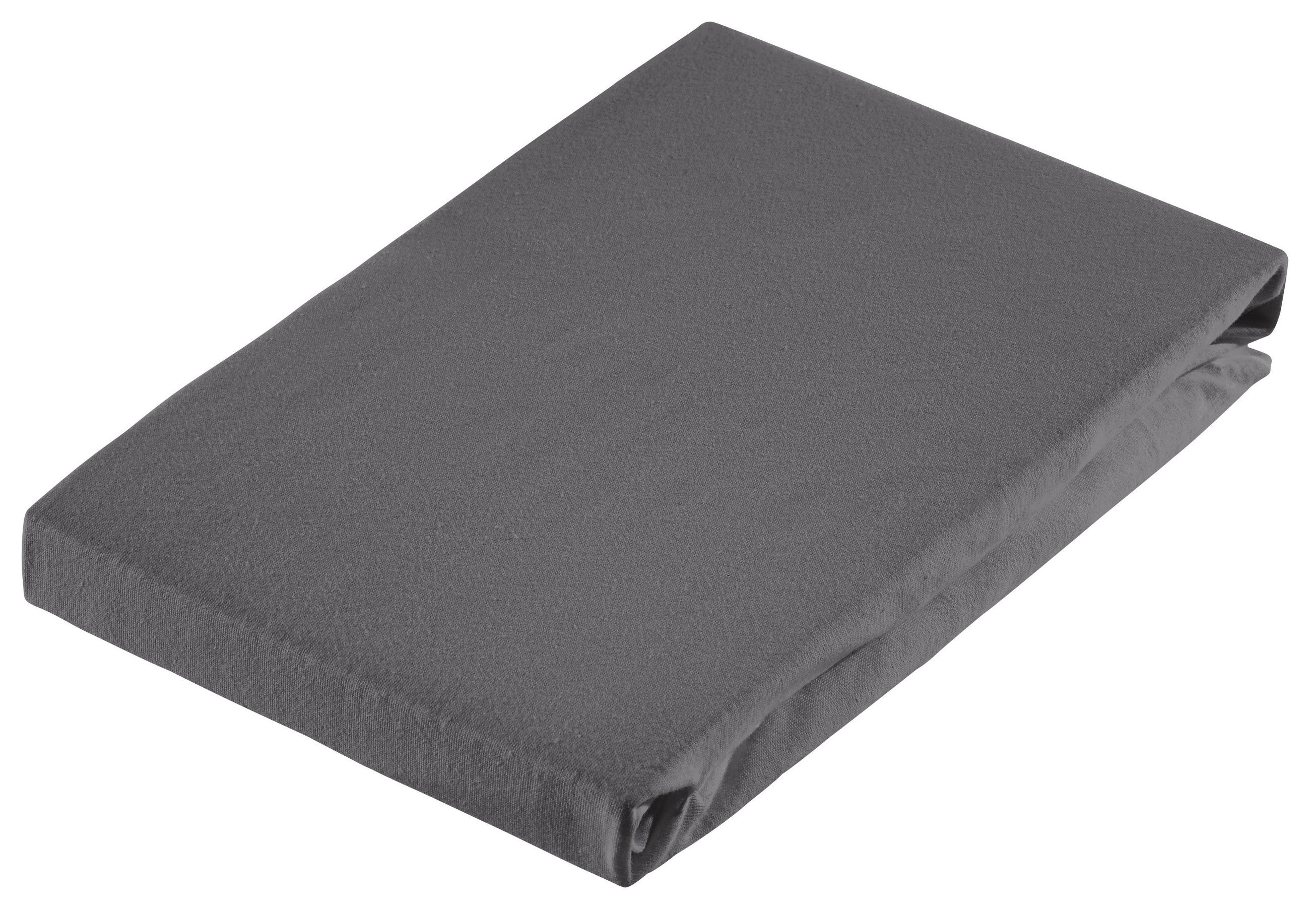 ELASTICKÉ PROSTĚRADLO, antracitová, 180/220 cm - antracitová, Basics, textil (180/220cm) - Dieter Knoll