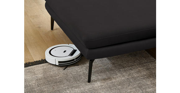 ECKSOFA in Echtleder Dunkelbraun 180/310 cm - Dunkelbraun/Schwarz, Design, Leder/Metall (180/310cm) - Dieter Knoll