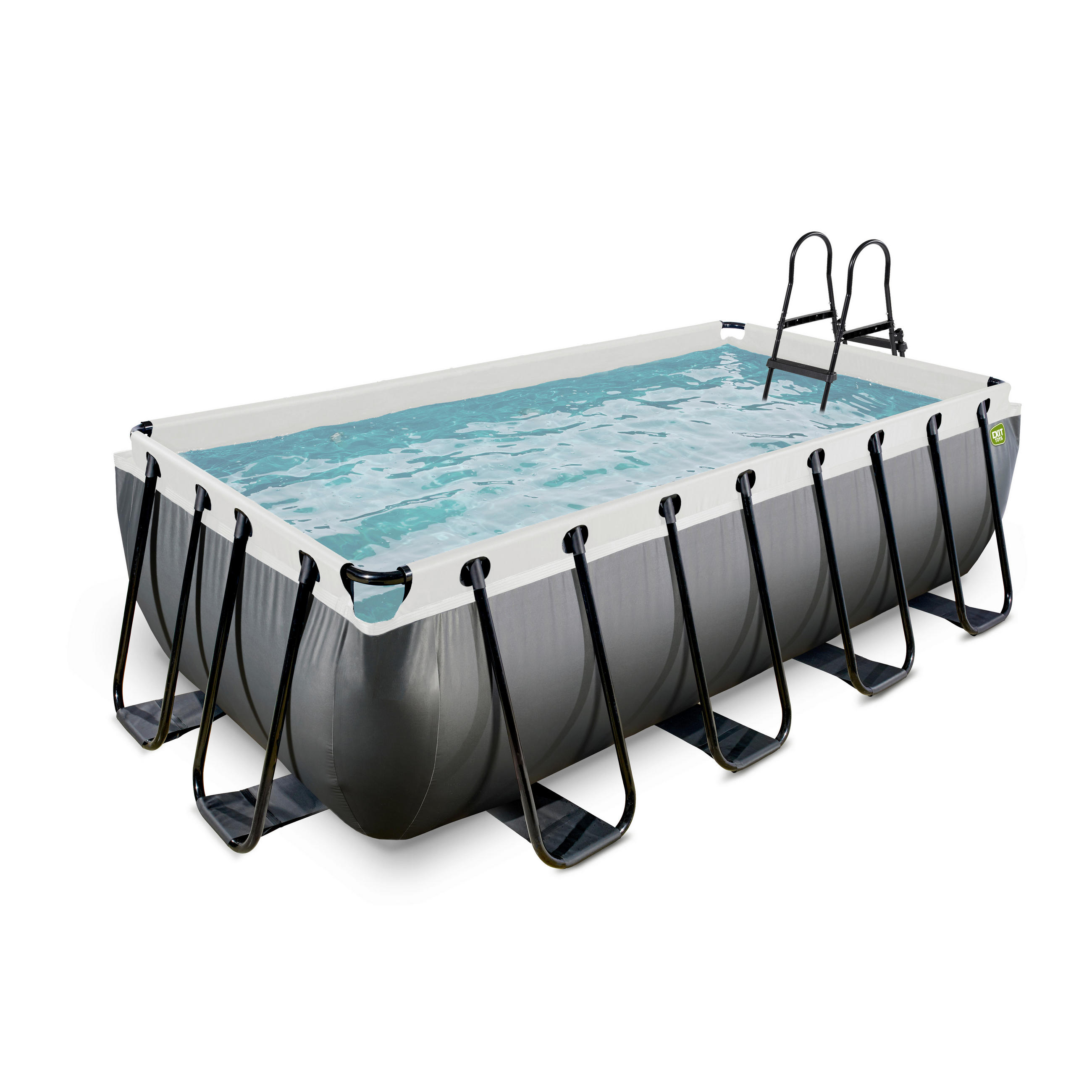 POOL-SET 400/200/100 cm  - Schwarz, KONVENTIONELL, Kunststoff (400/200/100cm) - EXIT Toys