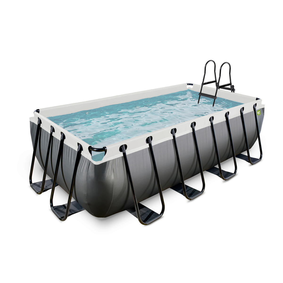 POOL-SET 400/200/100 cm  - Schwarz, KONVENTIONELL, Kunststoff (400/200/100cm) - EXIT Toys