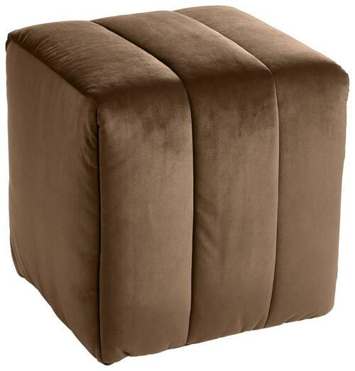 HOCKER in Textil Dunkelbraun  - Dunkelbraun, Design, Textil (43/50/43cm) - Novel