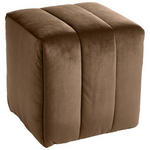 HOCKER in Textil Dunkelbraun  - Dunkelbraun, Design, Textil (43/50/43cm) - Novel