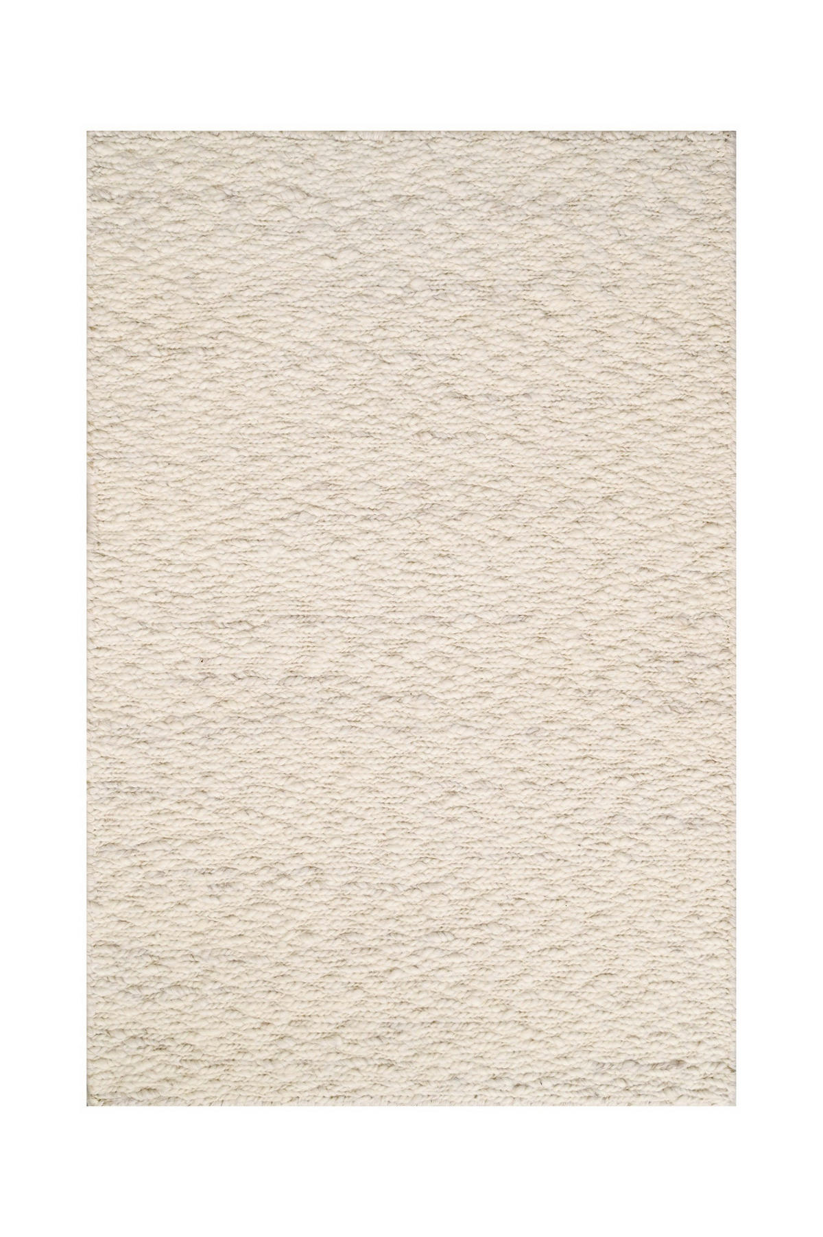 HANDWEBTEPPICH 70/130 cm Elegance  - Weiss, Natur, Textil (70/130cm) - Linea Natura