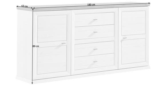 SIDEBOARD 180/89/43 cm  - Weiß/Grau, LIFESTYLE, Holzwerkstoff/Metall (180/89/43cm) - Hom`in