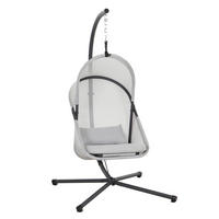 HÄNGESESSEL 123/195/106 cm  - Anthrazit/Grau, KONVENTIONELL, Kunststoff/Textil (123/195/106cm) - Siena Garden