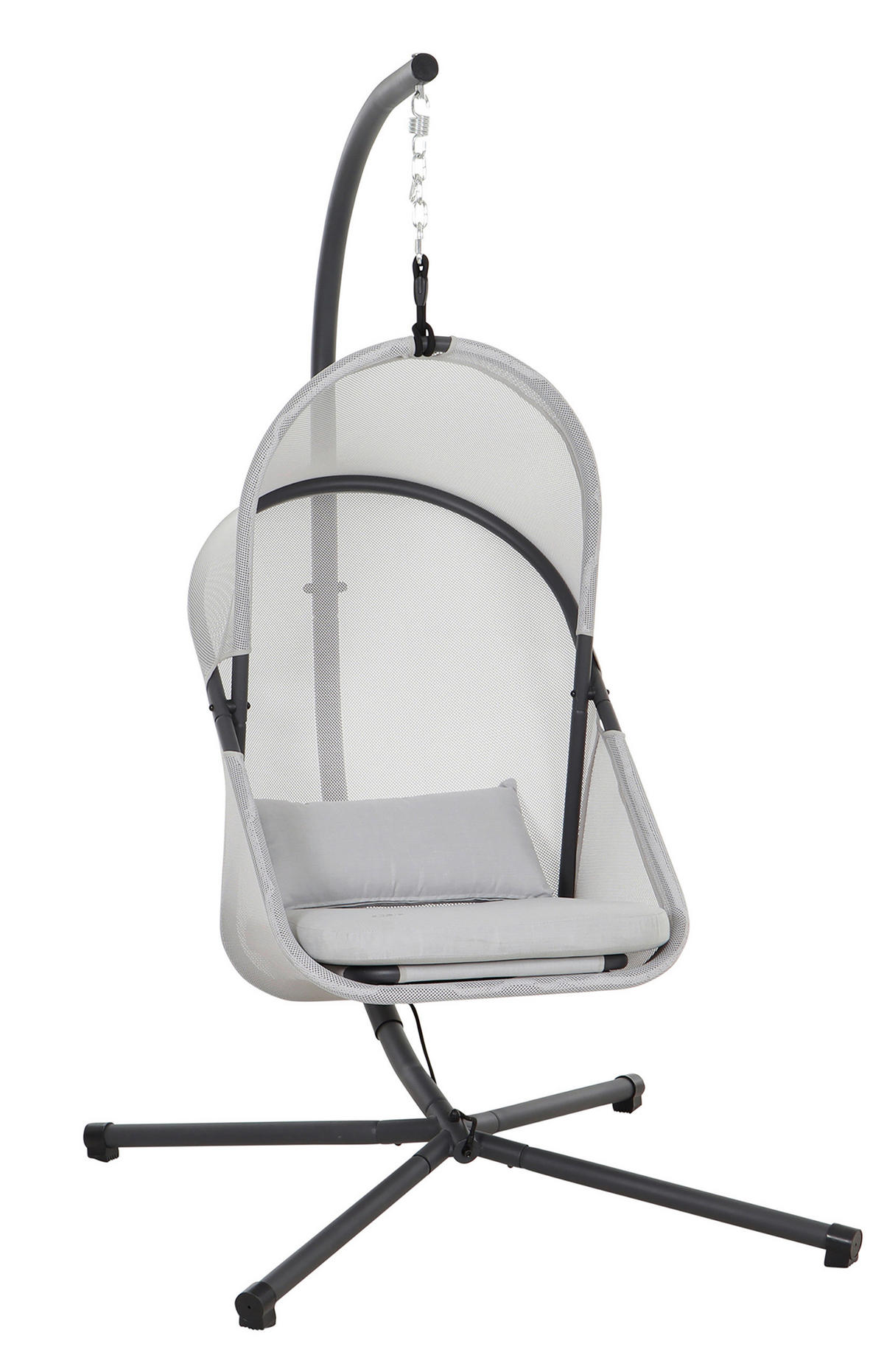 HÄNGESESSEL 123/195/106 cm  - Anthrazit/Grau, KONVENTIONELL, Kunststoff/Textil (123/195/106cm) - Siena Garden