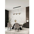 LED-HÄNGELEUCHTE Seco 124/20/215 cm   - Chromfarben/Schwarz, Design, Glas/Kunststoff (124/20/215cm) - Dieter Knoll