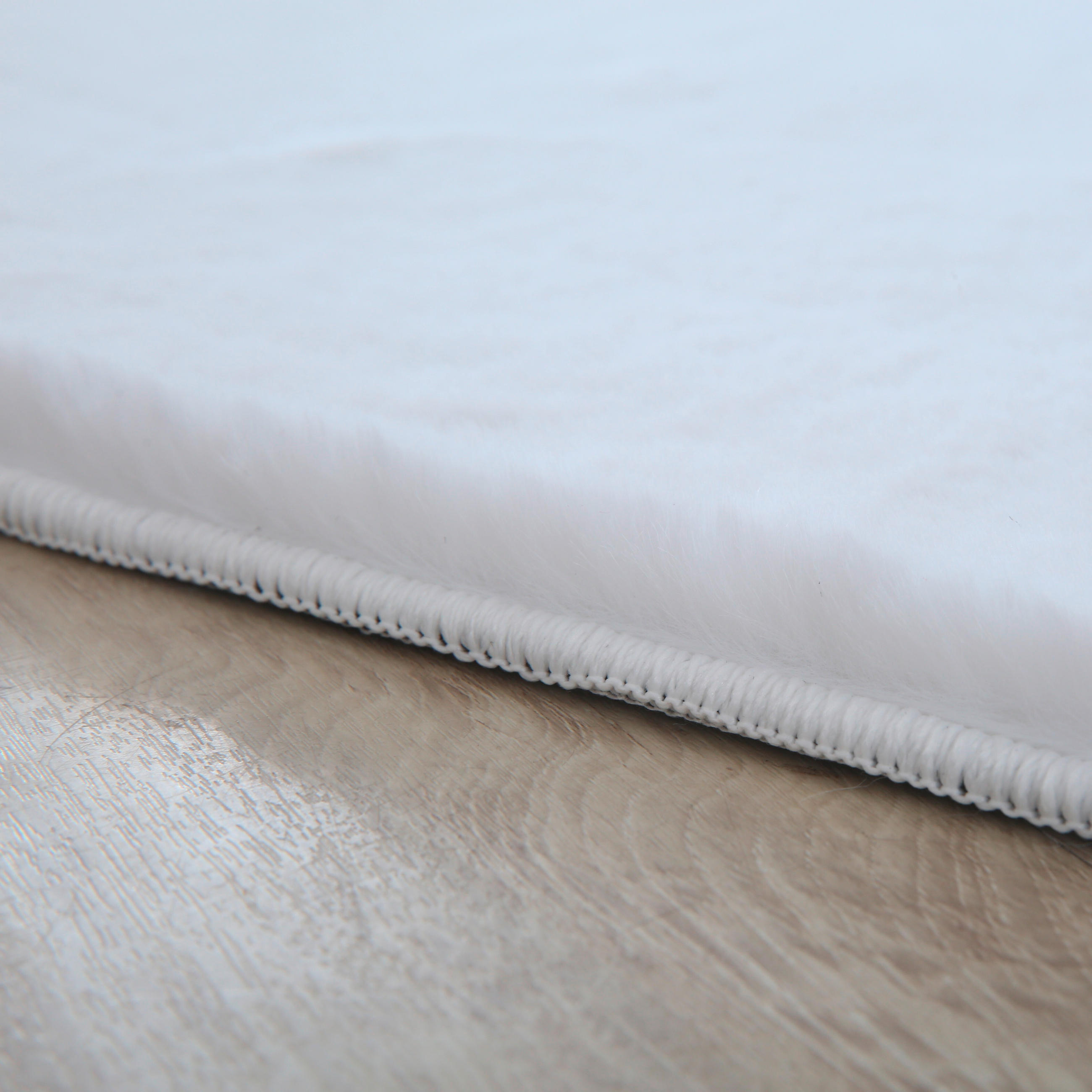 HOCHFLORTEPPICH 120/120 cm Pouffy Weiß - Weiß, Basics, Textil (120/120cm)