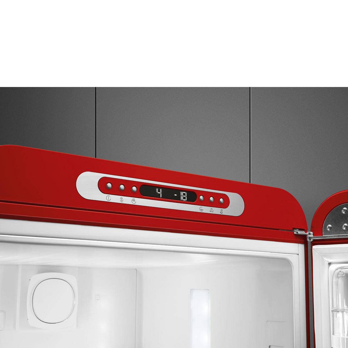 KÜHL-GEFRIER-KOMBINATION 60/196,8/72,8 cm FAB32RRD5  - Rot, Basics, Metall (60/196,8/72,8cm) - SMEG