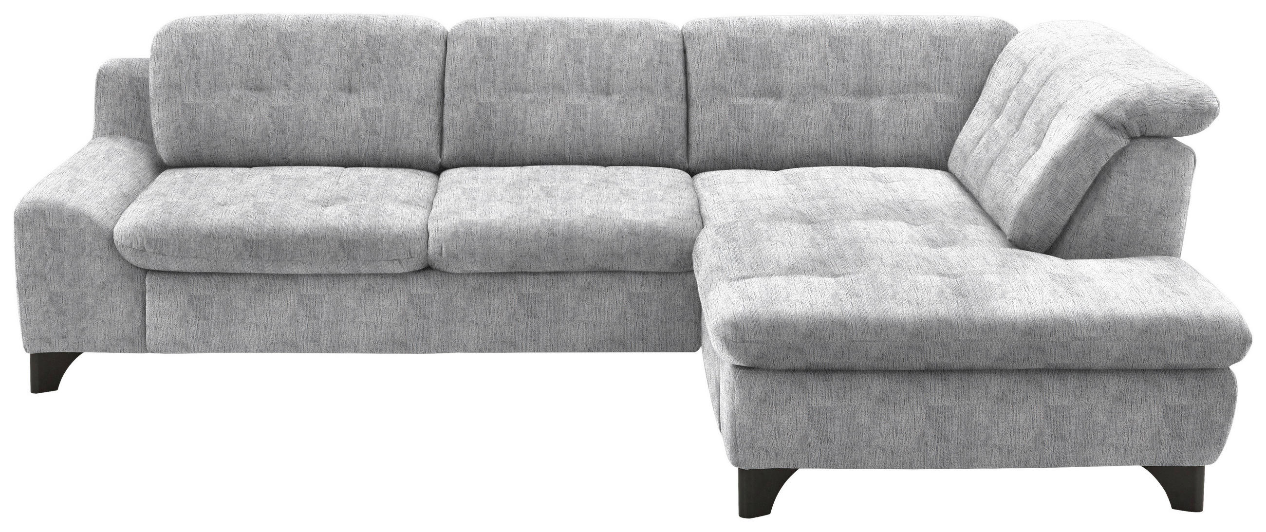 HÖRNSOFFA i chenille grå  - svart/grå, Klassisk, metall/textil (281/200cm) - MID.YOU