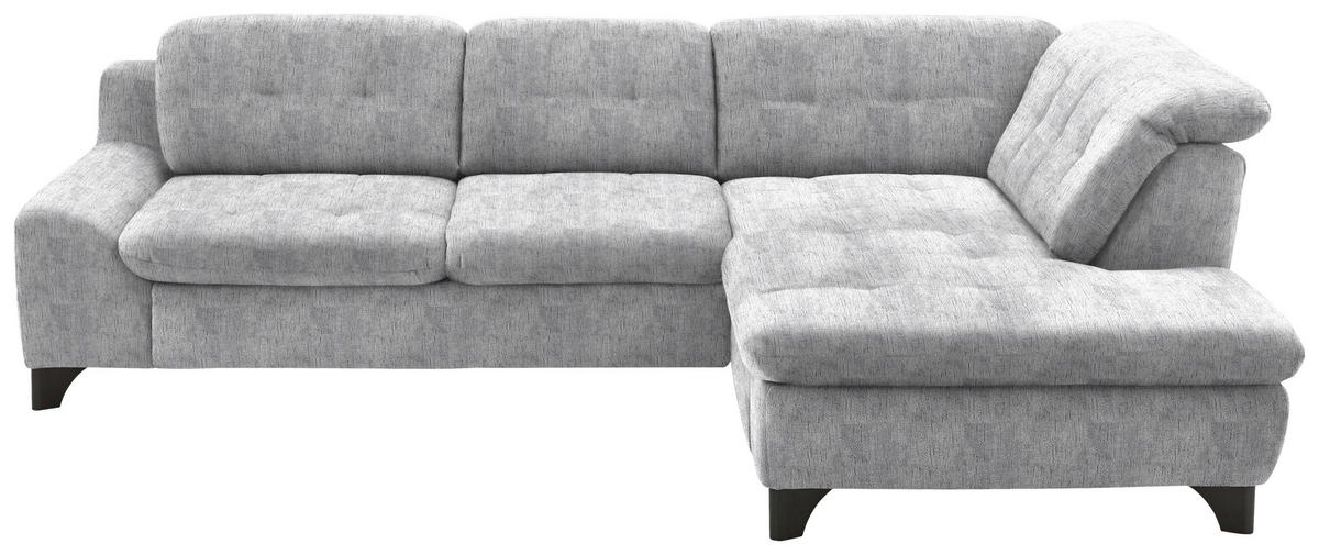 HÖRNSOFFA i chenille grå  - svart/grå, Klassisk, metall/textil (281/200cm) - MID.YOU