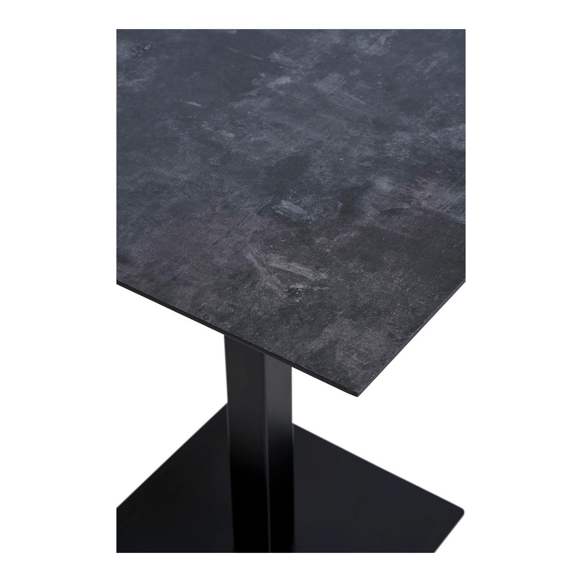 BISTROTISCH Grau  - Schwarz/Grau, MODERN, Holzwerkstoff/Metall (70/75/70cm) - MID.YOU
