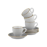 TASSENSET Vintage Nature Stein 8-teilig  - Hellgrau, Basics, Keramik - Creatable