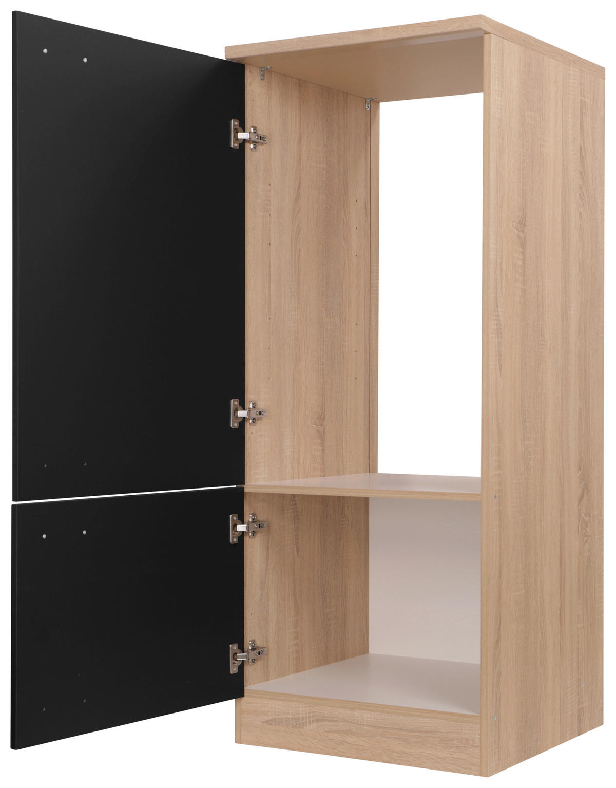 MULTISKÅP  - svart, Basics, metall/trämaterial (120/144,9/60cm) - Respekta