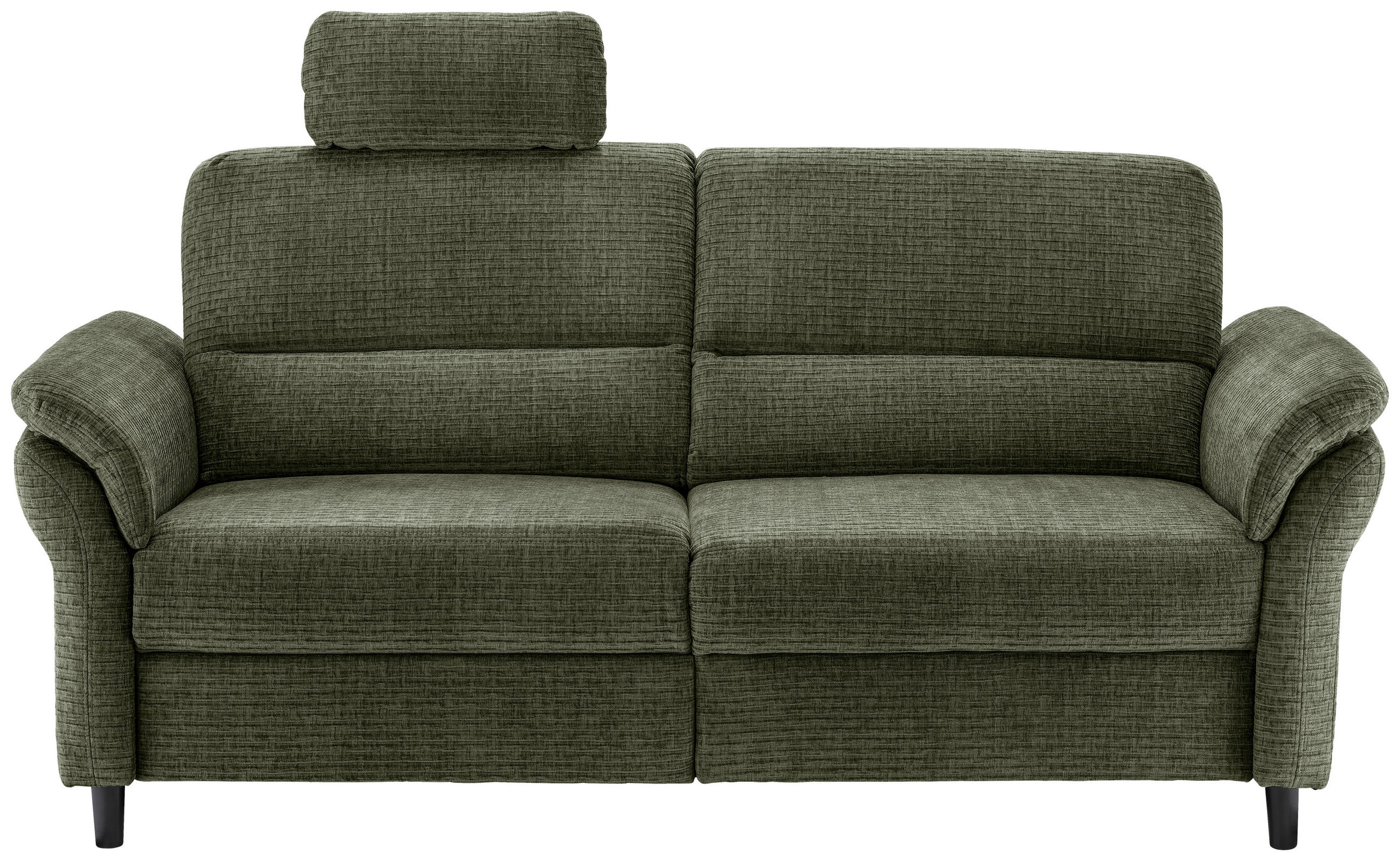 3-SITZER-SOFA Mikrofaser Olivgrün  - Schwarz/Olivgrün, MODERN, Holz/Textil (192/90/89cm) - Livetastic