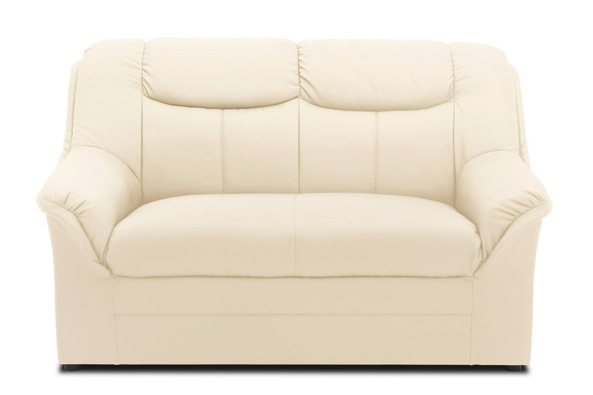 2-SITZER-SOFA BERLIN FK Lederlook Beige  - Beige/Schwarz, KONVENTIONELL, Kunststoff/Textil (144/89/87cm) - MID.YOU