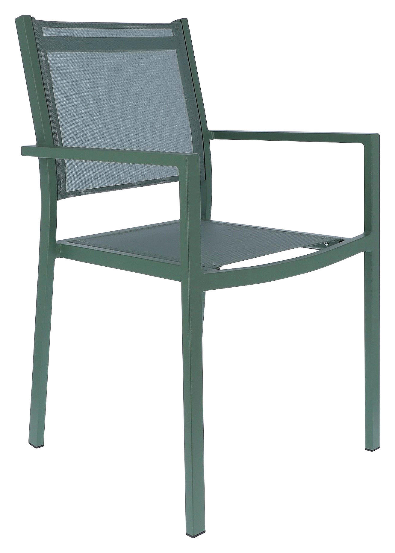 STAPELSESSEL Aluminium Grün  - Grün, MODERN, Textil/Metall (54/88/53cm) - FIAM