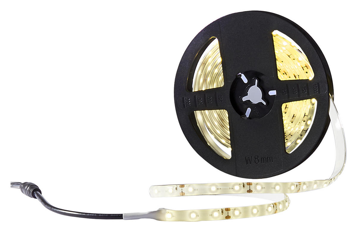 BANDĂ CU LED 500 cm  - alb, Basics, plastic (500cm) - Xora