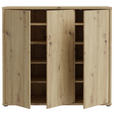 SCHUHSCHRANK 109,2/99,1/34,9 cm  - Eiche Artisan/Grau, MODERN, Holzwerkstoff/Kunststoff (109,2/99,1/34,9cm) - Xora