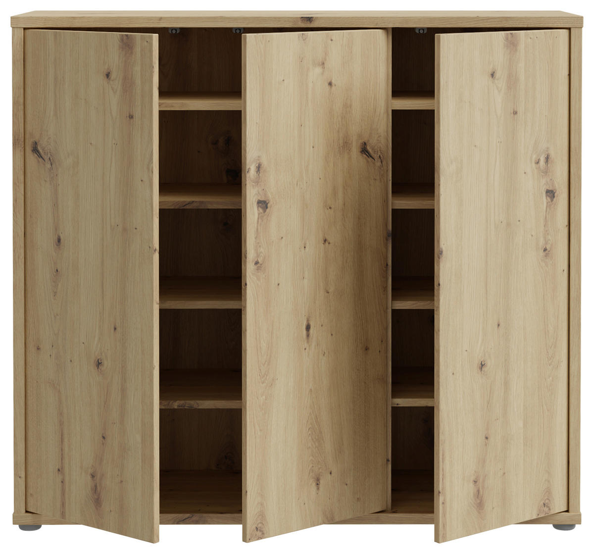 Dulap Pentru Pantofi 109,2/99,1/34,9 cm  - stejar Artisan/gri, Modern, plastic/material pe bază de lemn (109,2/99,1/34,9cm) - Modern Living