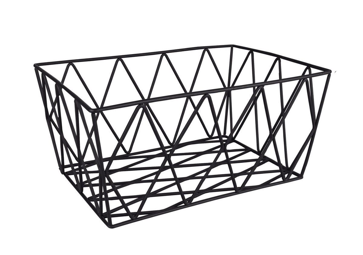AUFBEWAHRUNGSBOX - Schwarz, Basics, Metall (28/12/19cm) - Kleine Wolke