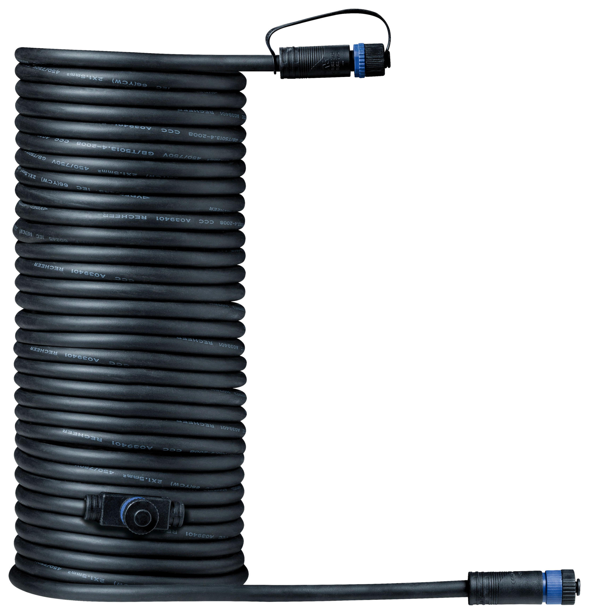 VERLÄNGERUNGSKABEL - Schwarz, Basics, Kunststoff (1000cm) - Paulmann