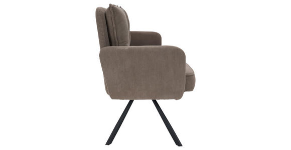 SITZBANK 180/93/67 cm Cord Braun Metall  - Schwarz/Braun, Design, Textil/Metall (180/93/67cm) - Novel
