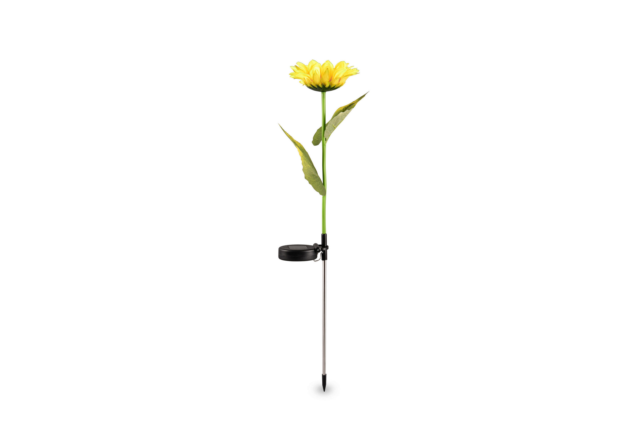 LAMPĂ SOLARĂ - argintiu/galben, Trend, plastic/metal (15/72cm) - Ambia Garden