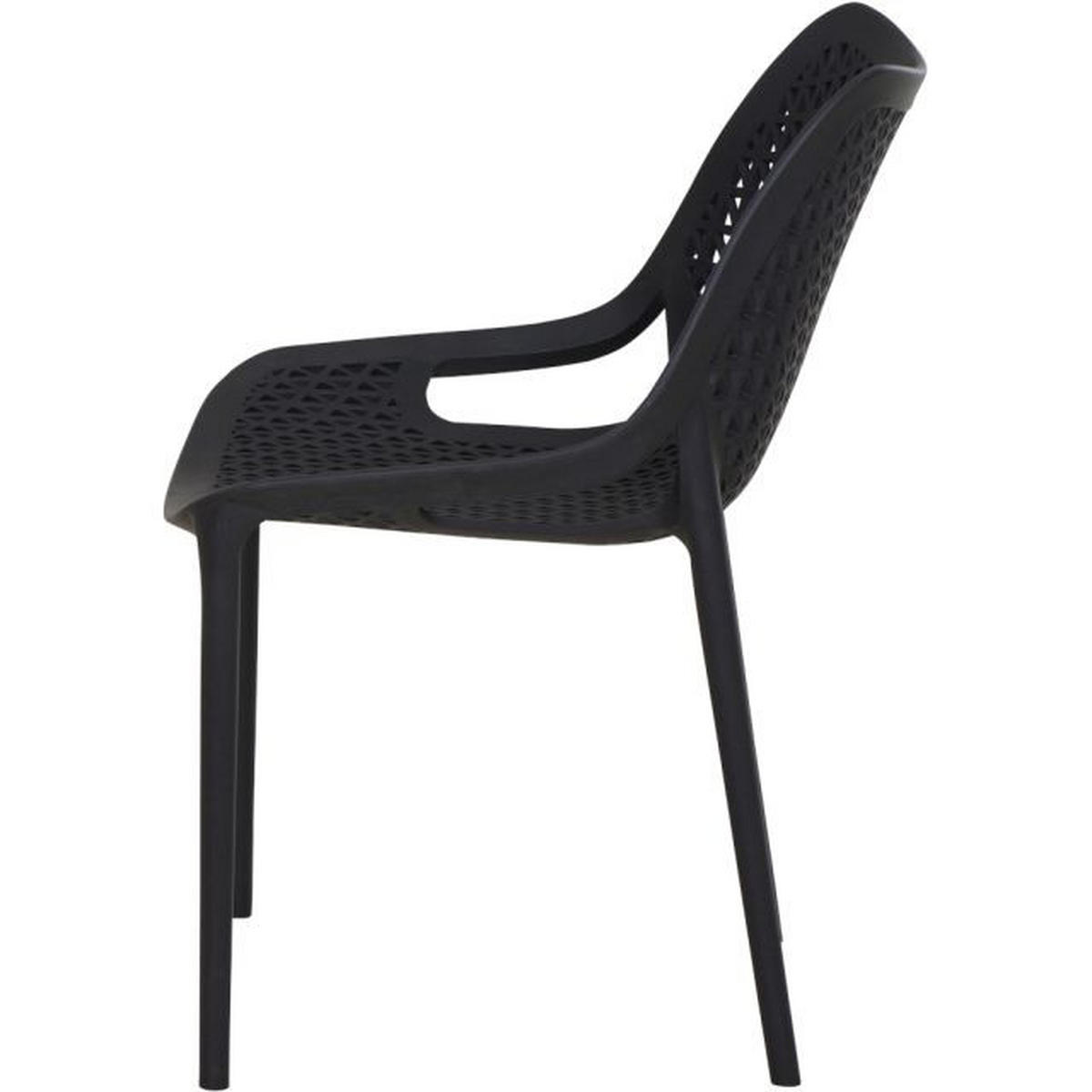 GARTENSTUHL-SET Kunststoff Anthrazit  - Anthrazit, Basics, Kunststoff (60/81/50cm) - Siena Garden