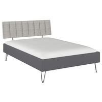 BETT 140/200 cm  in Grau  - Grau, Design, Textil/Metall (140/200cm) - Carryhome