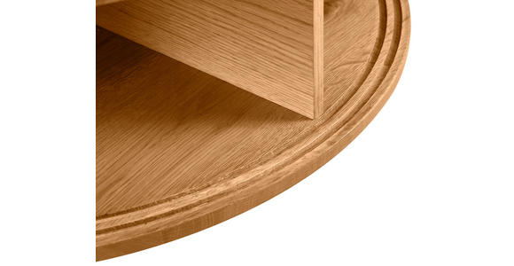 COUCHTISCH Eiche furniert, massiv 80/80/41 cm rund Eichefarben - Eichefarben, Natur, Holz/Holzwerkstoff (80/80/41cm) - Waldwelt