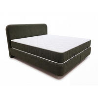 Pat Tapițat, 180/200 cm, verde - verde, Basics, lemn/metal (180/200cm) - Voleo