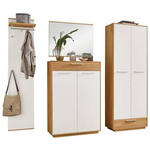GARDEROBE 4-teilig  in 220/195/37 cm  - Eichefarben/Weiß, Design, Holz/Holzwerkstoff (220/195/37cm) - Novel