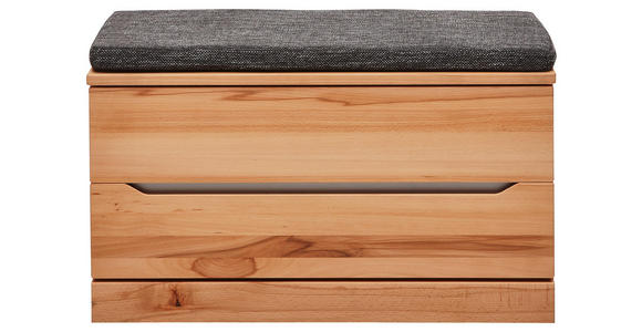 GARDEROBENBANK - Buchefarben/Grau, Natur, Holz/Metall (80/44/38cm) - Valnatura