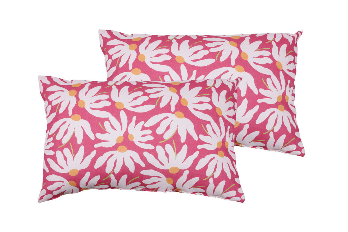 ZIERKISSENSET 2-teilig 40/60 cm  - Gelb/Rot, Basics, Textil (40/60cm)