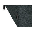 ECKSOFA in Struktur Dunkelgrau 280/205 cm - Dunkelgrau/Schwarz, Design, Textil/Metall (280/205cm) - Xora