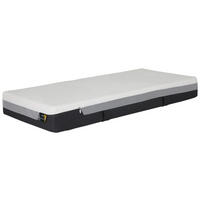 KALTSCHAUMMATRATZE 90/200 cm, Höhe ca.: 26 cm, H2 = mittel, 7-Zonen - Weiß, Basics, Textil (90/200cm) - Hukla