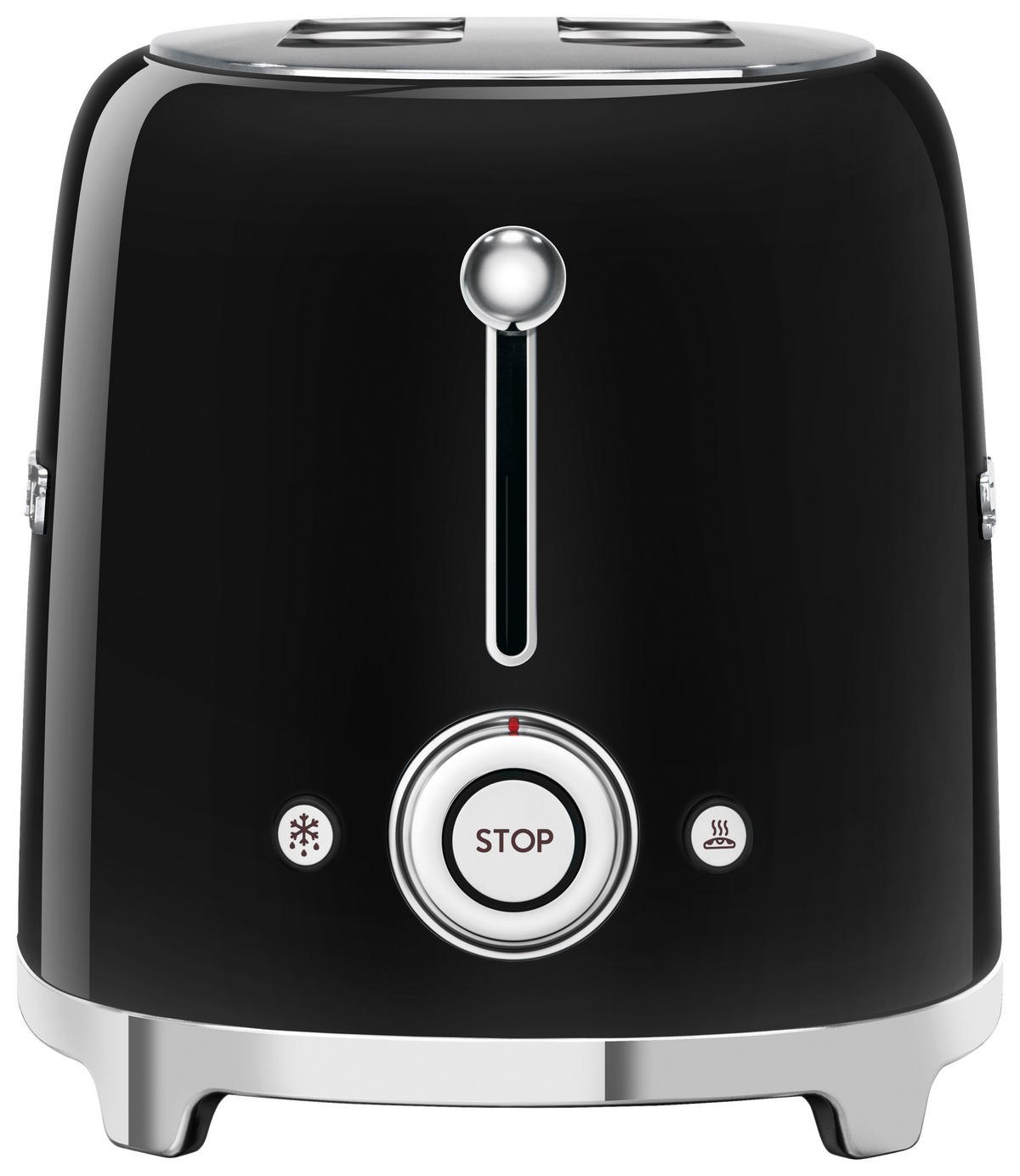 TOASTER  - Schwarz Hochglanz, Basics, Metall (31/20/20cm) - SMEG