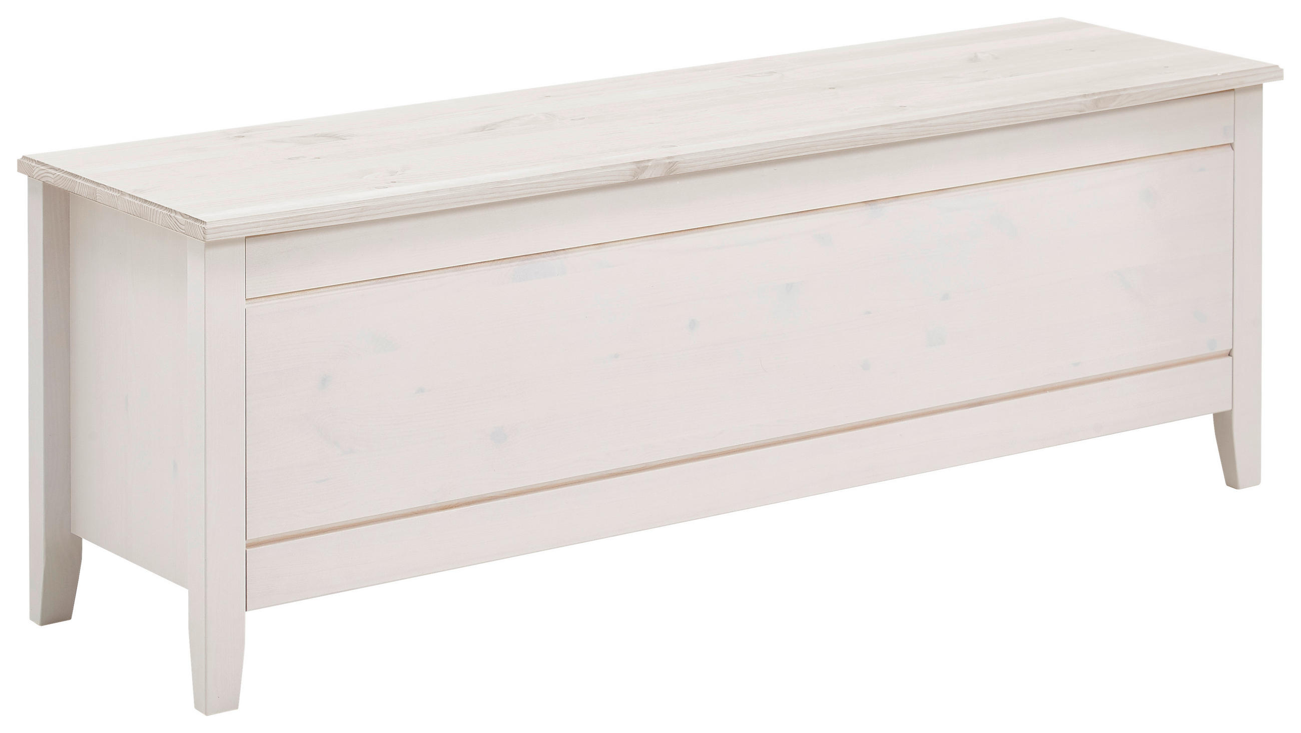 BETTBANK Kiefer Weiß  - Weiß, ROMANTIK / LANDHAUS, Holz (136/47/38cm) - Boxxx