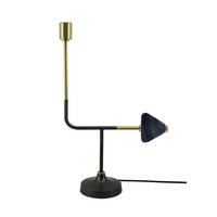 TISCHLEUCHTE - Goldfarben/Schwarz, Trend, Metall (36/15/29cm) - Kayoom