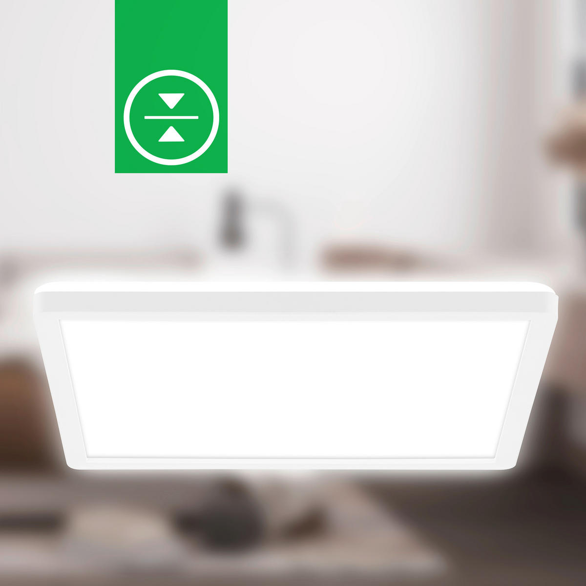 STROPNA LED-SVETILKA  Tava A //// - bela, Basics, umetna masa (29/29/3cm)