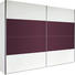 SCHWEBETÜRENSCHRANK in Weiß, Brombeere - Brombeere/Alufarben, KONVENTIONELL, Glas/Holzwerkstoff (271/210/58cm) - Xora SCHWEBETÜRENSCHRANK in Weiß, Brombeere - Brombeere/Alufarben, KONVENTIONELL, Glas/Holzwerkstoff (271/210/58cm) - Xora