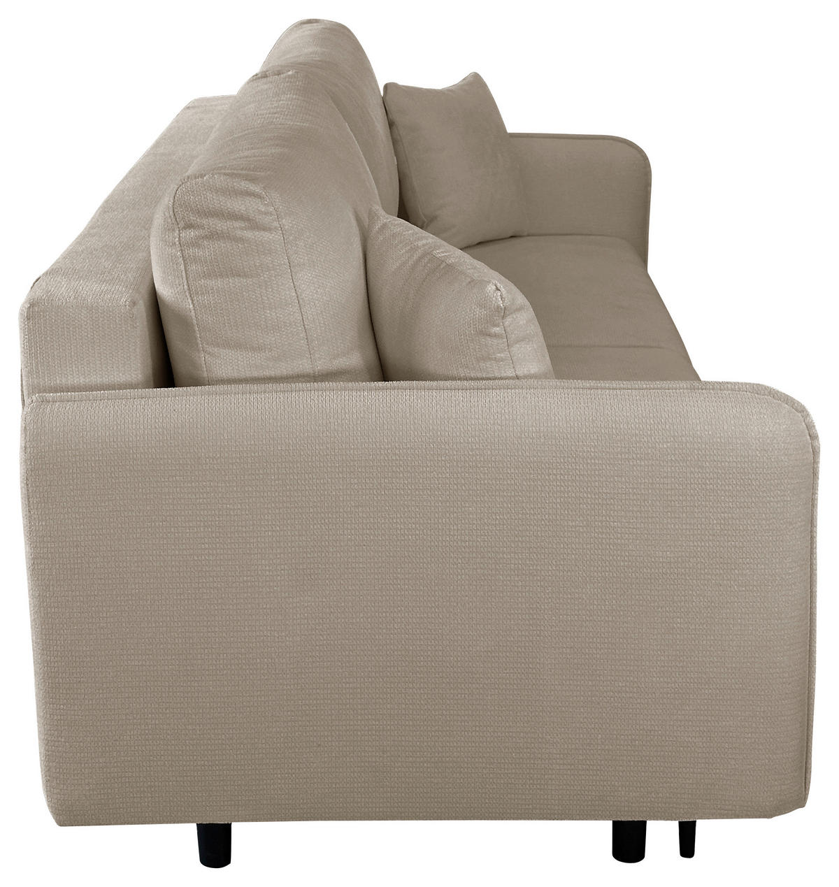SCHLAFSOFA  mit Liegefunktion Webstoff Braun  - Schwarz/Braun, Design, Holz/Kunststoff (216/96/102cm) - MID.YOU